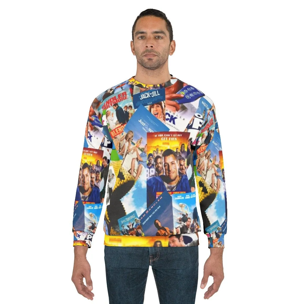 Adam Sandler Collage Sweatshirt - Funny Pop Culture Apparel