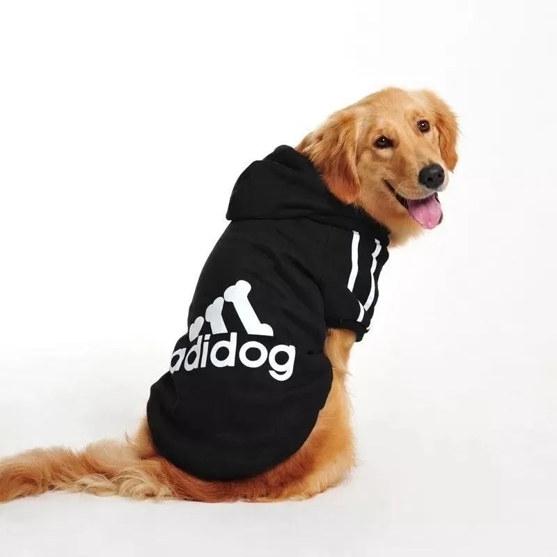 Adidog Winter Sport Hoodie: Cozy Fleece Pet Apparel - Stylish Winter Wear