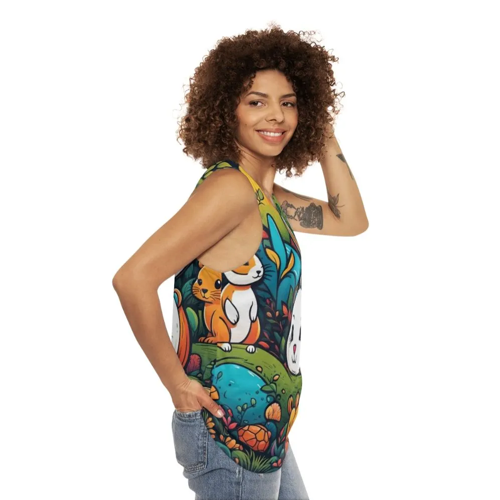 Adorable Animal Print Unisex Tank Top