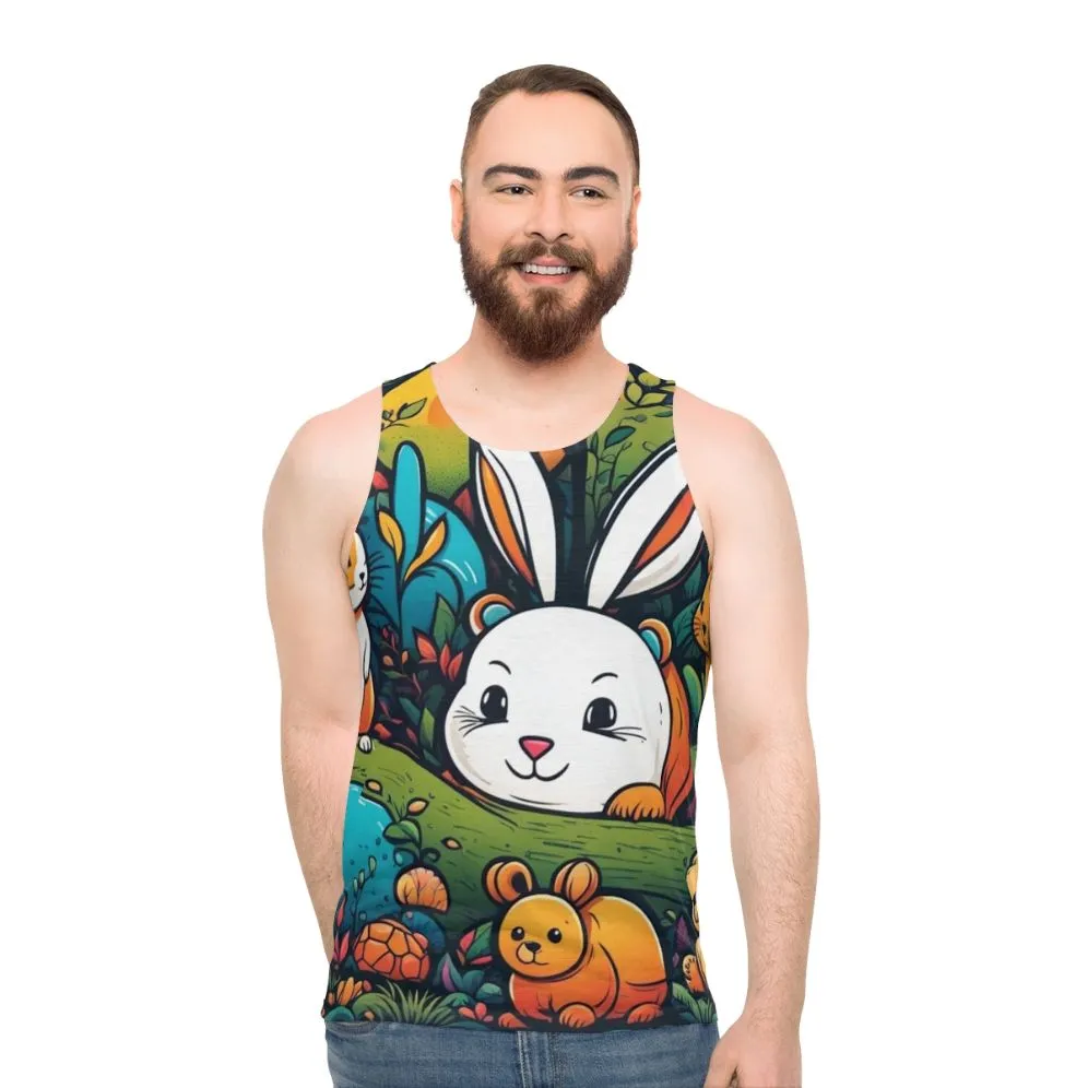 Adorable Animal Print Unisex Tank Top