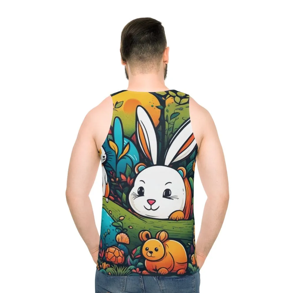 Adorable Animal Print Unisex Tank Top