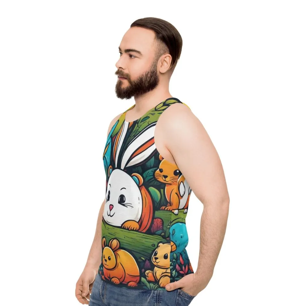 Adorable Animal Print Unisex Tank Top