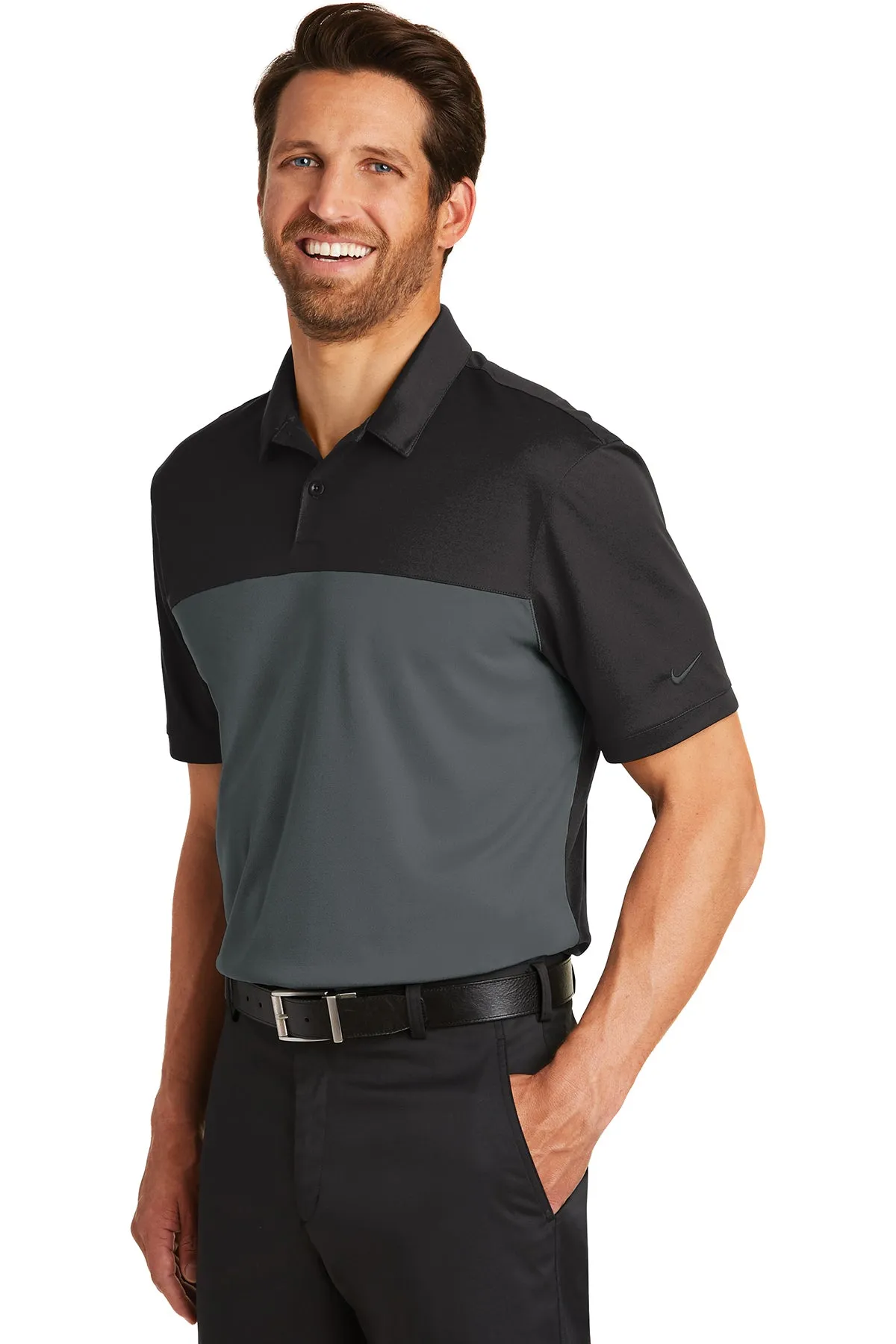 Badin B Basketball Nike Colorblock Polo