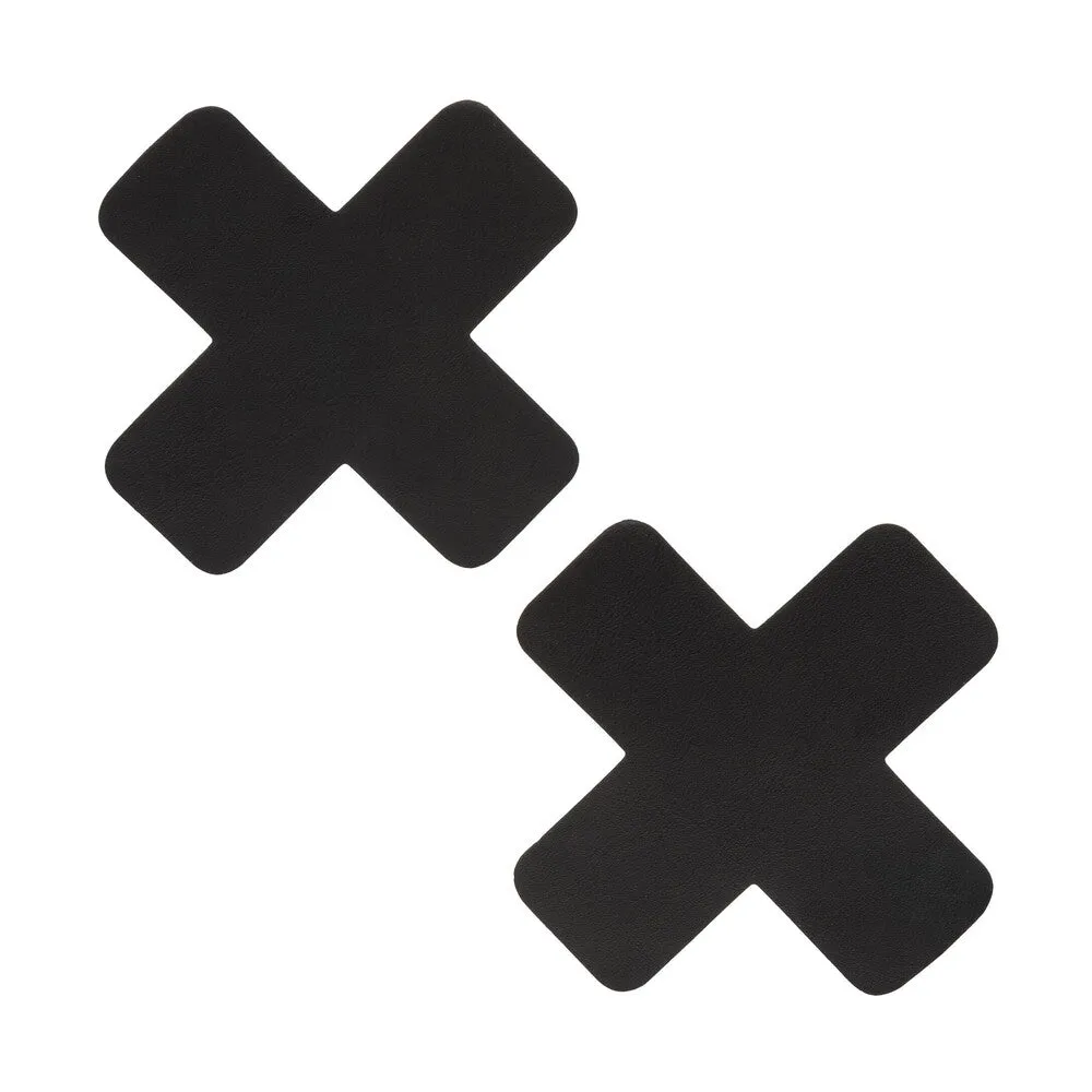 Boundless X-Shaped Nipple Pasties Black 2 Pieces