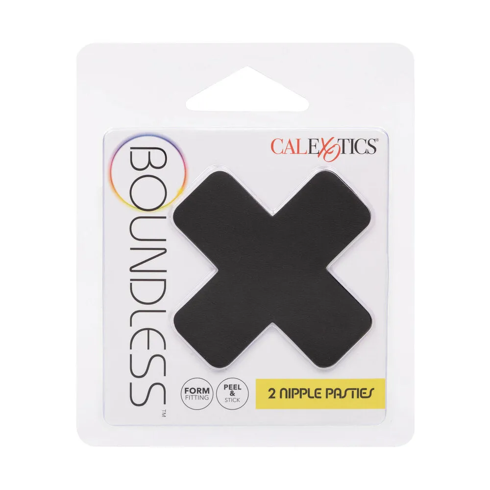 Boundless X-Shaped Nipple Pasties Black 2 Pieces
