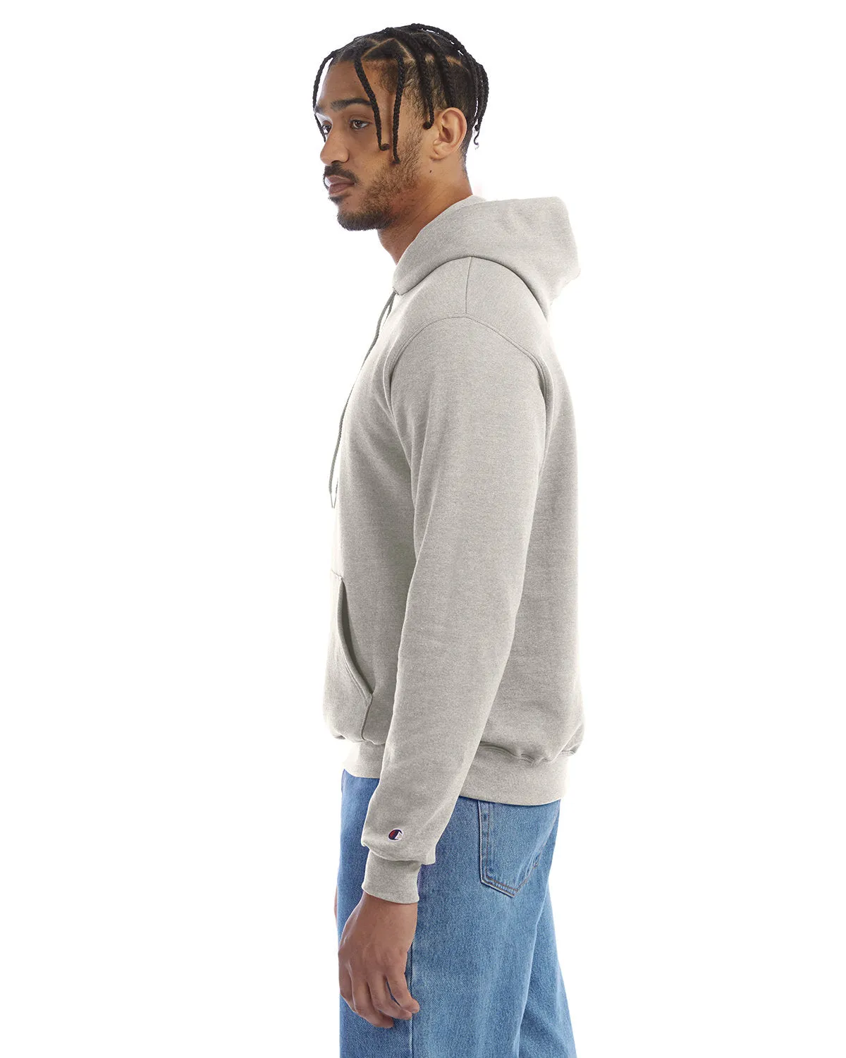 Champion Adult Powerblend® Pullover Hooded Sweatshirt S700 OATMEAL HEATHER