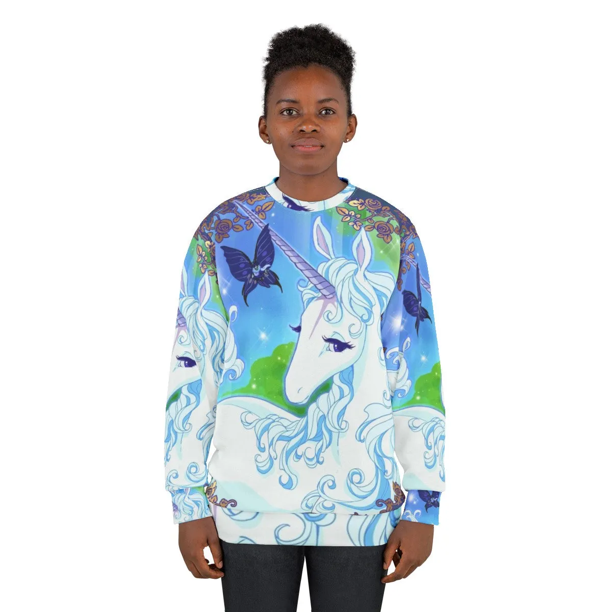 "The Last Unicorn" Graphic Sweatshirt - Fantasy Unicorn Apparel