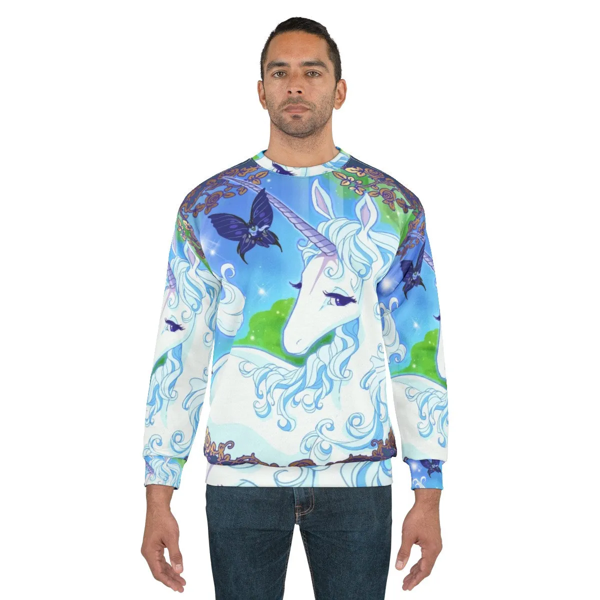 "The Last Unicorn" Graphic Sweatshirt - Fantasy Unicorn Apparel