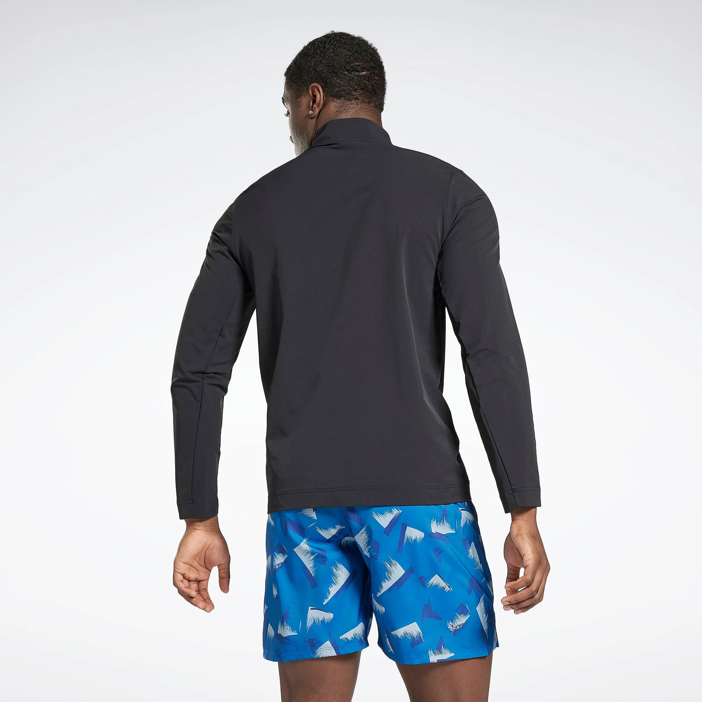 Reebok Apparel Men Performance Quarter-Zip Sweatshirt Black