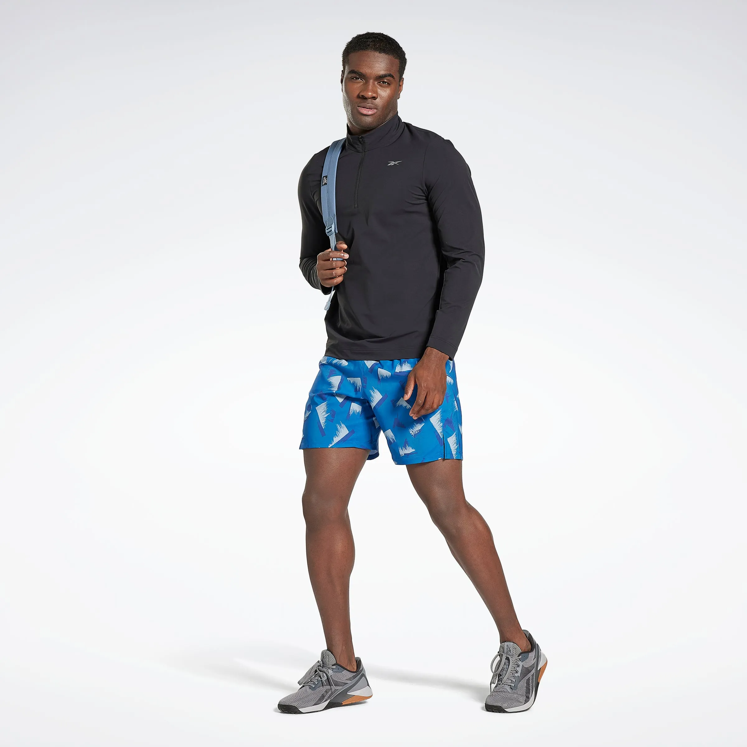 Reebok Apparel Men Performance Quarter-Zip Sweatshirt Black