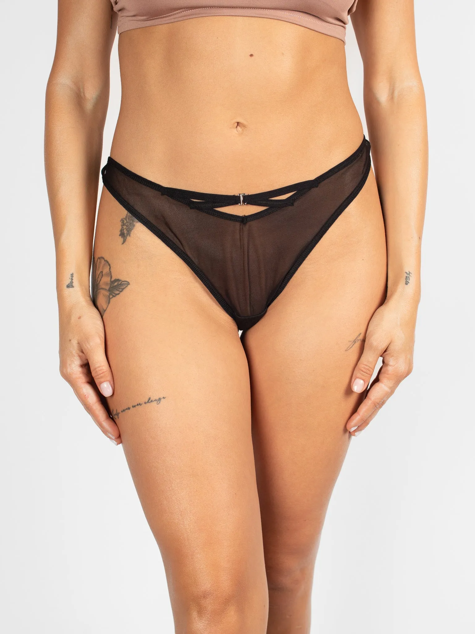 Sexy Double-Strap Mesh Thong