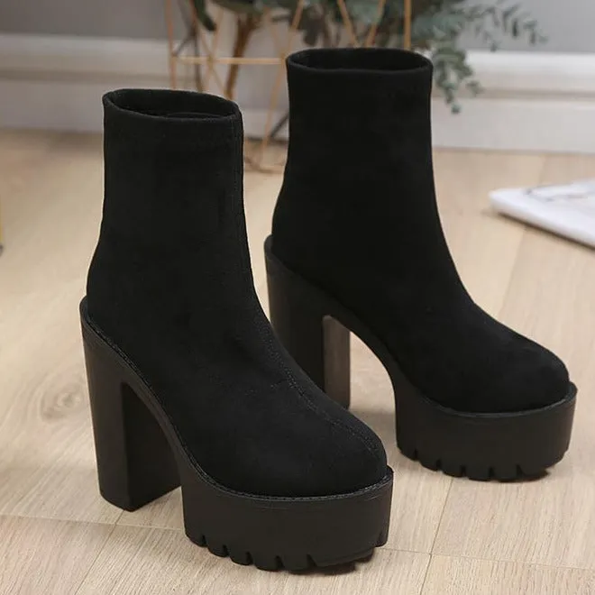 Stylish High-heeled Boots
